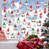 Whaline 46Pcs Christmas Thick Gel Clings Cute Xmas Gnome Design