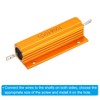 PATIKIL 100W 60 Ohm Aluminum Shell Resistor 2pcs Aluminum Housing