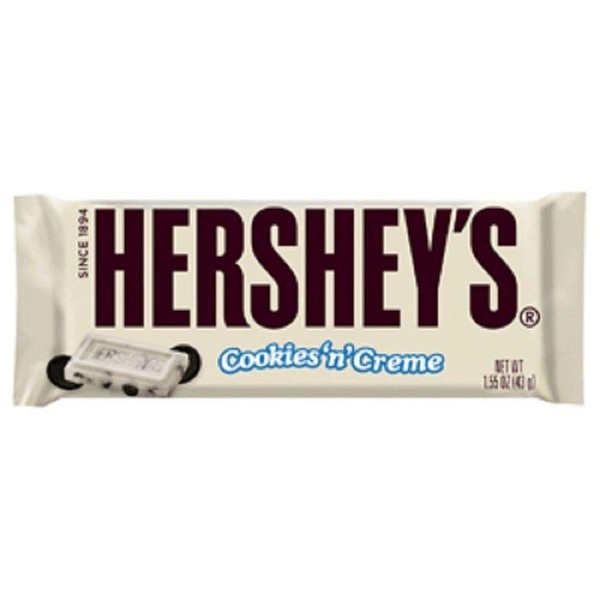 Hershey’s Cookies ‘n’ Creme Bar, 1.55-Ounce Bar, 36-Count Box