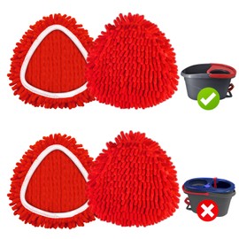 Aruihm 4 Pack Chenille Mop Head Replacements for Ocedar Mop Replace Head for O-Cedar Easywring 1 Tank Spin Mops System Chenille Duster for Ocedar Washable and Reusable Mops Pad for Home Cleaning