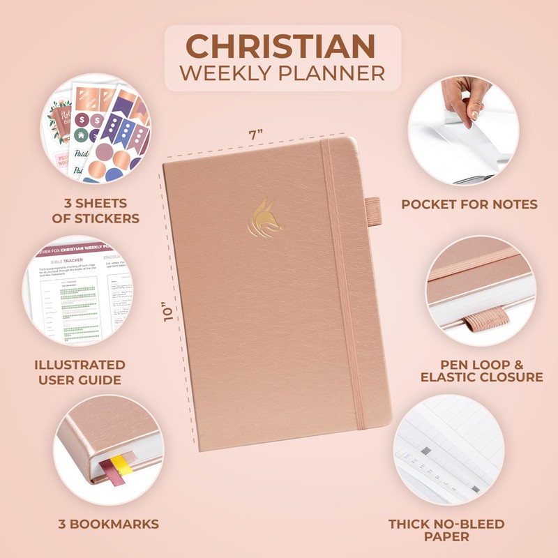 Clever Fox Christian Hourly Weekly Planner – Goal Setting Planner