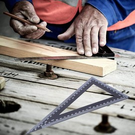 Carpenter Triangle Ruler 30/60 Degree Black for Architects Engineers (120 x 300 mm)