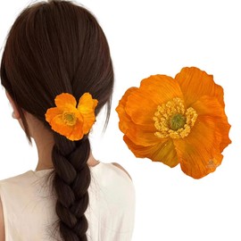 [Set of 6 Colors/2] Artificial Flowers, Hairpin, Hair Ornament, Yukata, Elegant Poppy Motif, Summer Flowers, Large, Adult Children, Adult Ceremony, Corsage with Clip, Wedding, Kimono, Furisode, Hakama