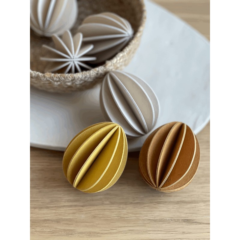 LOVI Set of 3 Wooden Eggs Golden Mix - 7