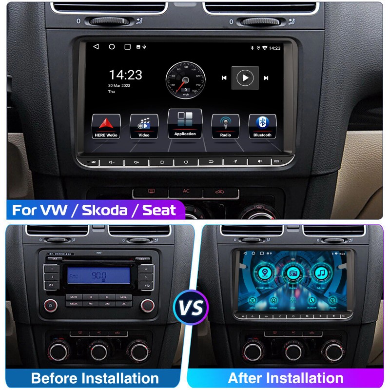 ESSGOO Fits VW Volkswagen Jetta Passat 9" Android 14 Apple