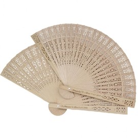 Folding Hand Fan with Case for Dance, Performance, and Parties Vintage Type B GD01551 100ea