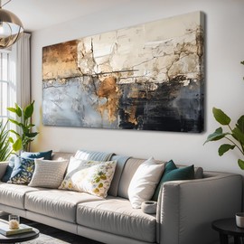 Abstract Wall Art Decor Hand Painted Oil Painting on Canvas Framed 20 inches x 40 inches Large Colorful Modern Artwork Wall Art for Living Room Bedroom Office Hotel and Dining Room