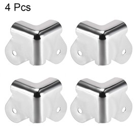 sourcing map Pack of 4 Speaker Corner Protectors Cabinets Corners Stackable Protective Wrap Angle 1.4 Inch Housing Protection Metal