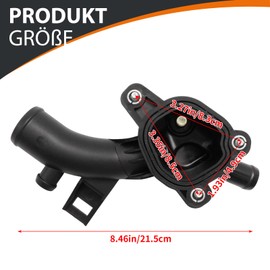 Hoypeyfiy 1338022 Coolant Flange Coolant Thermostat Housing with Sensor Gasket Replacement for Adam Astra J Corsa D E Meriva B 1.2 1.4 Replaces 1338487 25192985 55562048