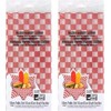 Waxed Basket Liners Red White Checkered Deli Paper Sheets -