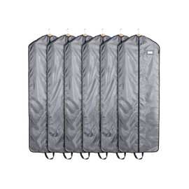 Covermates Keepsakes Garment Bag Set - Premium Polyester - Full Length Zipper - ID Window - Carrying Handles - Closet Storage, Grey