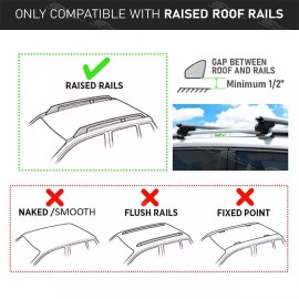 Dreamizer 53" Roof Rack Cross Bars Luggage Cargo Kayak Carriers For Toyota RAV4 2001-2018