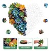 Heart Succulent Wooden Puzzles for Adults, 200 Piece Unique Shaped