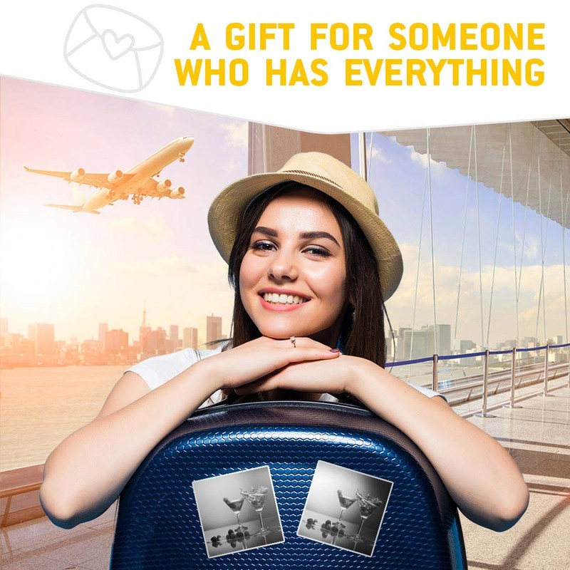 2 x 10cm Square Vinyl Stickers - Cocktail Drinks Beverage