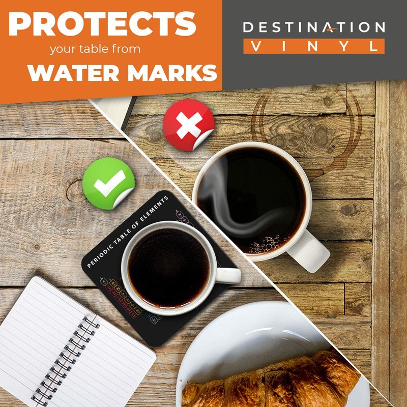 Great Coasters (Set of 2) Square/Glossy Quality Coasters/Tabletop Protection for