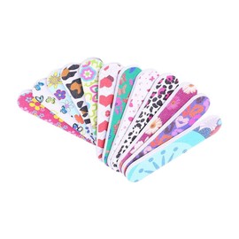 Healeved Nail File Buffer Set 50pcs Colorful Double Sided Nail Files Printing Design for Women's Manicure