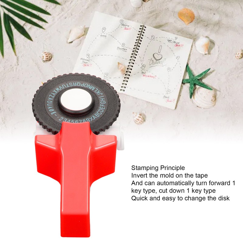 Embossing Label Maker Machine Mini Portable Ergonomic Handheld Manual Label