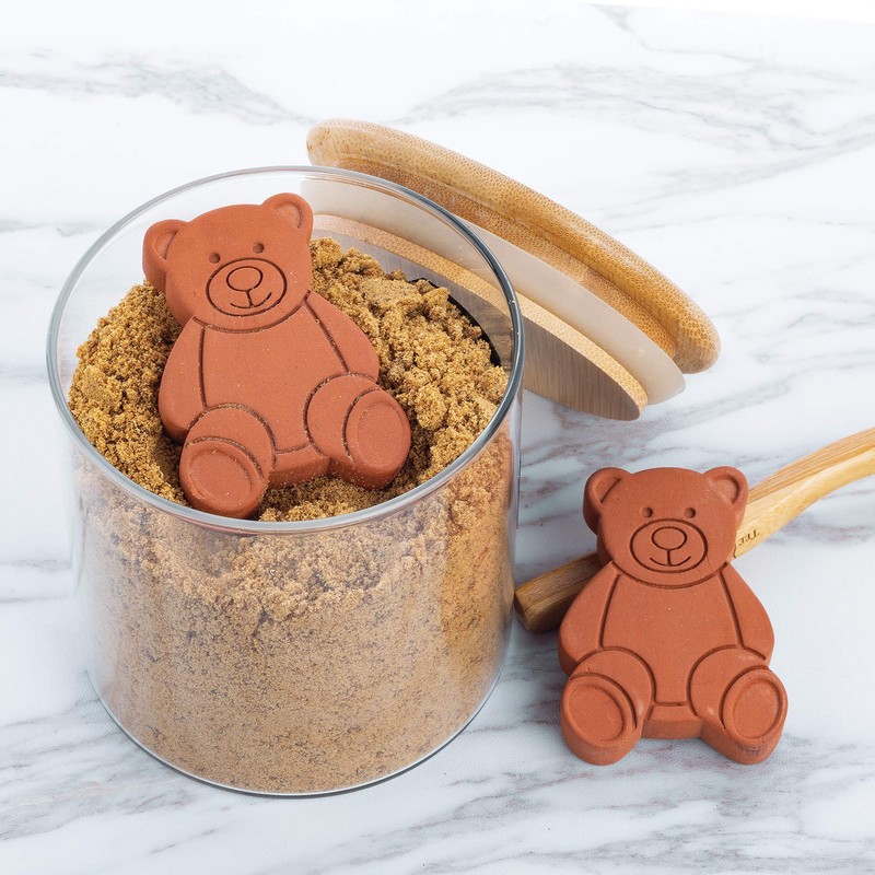 Fox Run Terracotta Brown Sugar Keeper and Saver, Bear, Set