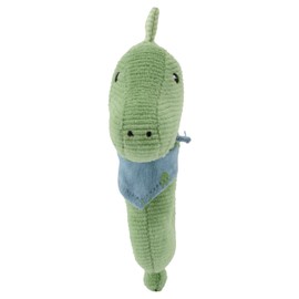 Sterntaler Dino Rexi Grasping Toy - Motor Skills Toy for Rattling, Feeling and Playing - Cuddly Toy for Baby and Children with Rattle as a Faithful Friend - Baby Toy Made of Soft Fine Corduroy, Stone
