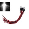 MOTOKU 10x 12V White LED Light Individual Single Bulb with