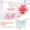 STOBOK Adorable Baby Shower Centerpiece, Mini Decorative Stroller Carriage Basket