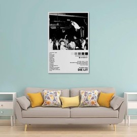 Playboi Carti Poster Die Lit Album Poster Canvas Decorative Painting Modern Aesthetic Decorative Painting Bedroom Living Room Art Poster 12x18inch(30x45cm) Unframe-style-5