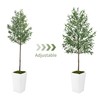 ESPIDOO 6FT Artificial Olive Tree: Modern Silk Plant with White