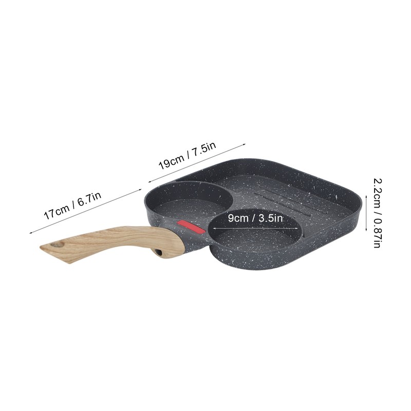 Egg Frying Pan Heat Sensitive Silicone Aluminium Pancake Frying Pan