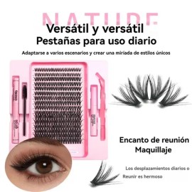 Extensiones de Pestañas 40D Mink Sintético para un Volumen Natural y Dramático