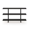 Furinno Turn-N-Tube 3-Tier Wide Display Shelf, Espresso/Black