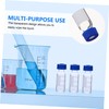 Cabilock 100Pcs Transparent Sample Vials with Screw Top Caps Storage