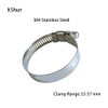 4 Pcs Hose Clamp in 304 Stainless Steel Clip for