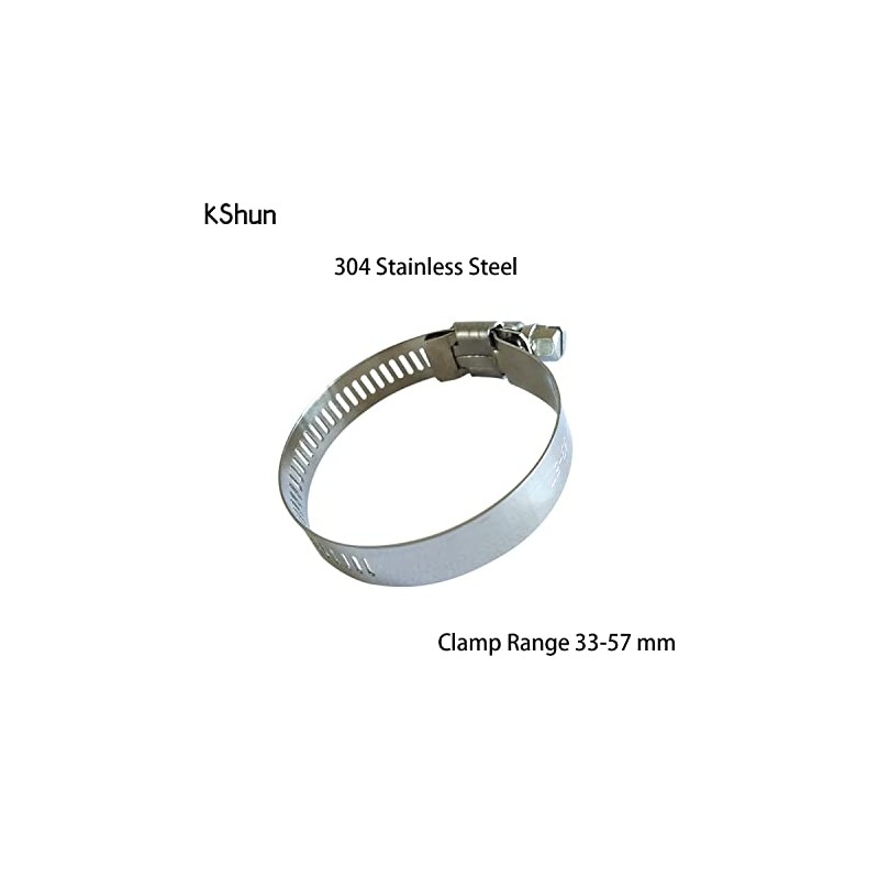 4 Pcs Hose Clamp in 304 Stainless Steel Clip for