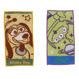 Marushin 2065041000 Half Handkerchief, Pocket Towel, Set of 2, Toy Story, Sparkly Friendly, Handkerchief, Kindergarten, School Entrance Preparation, Kindergarten, Elementary School, Girls, Boys,