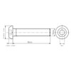 M12 (12mm x 35mm) Button Head Screws Allen Socket Bolts