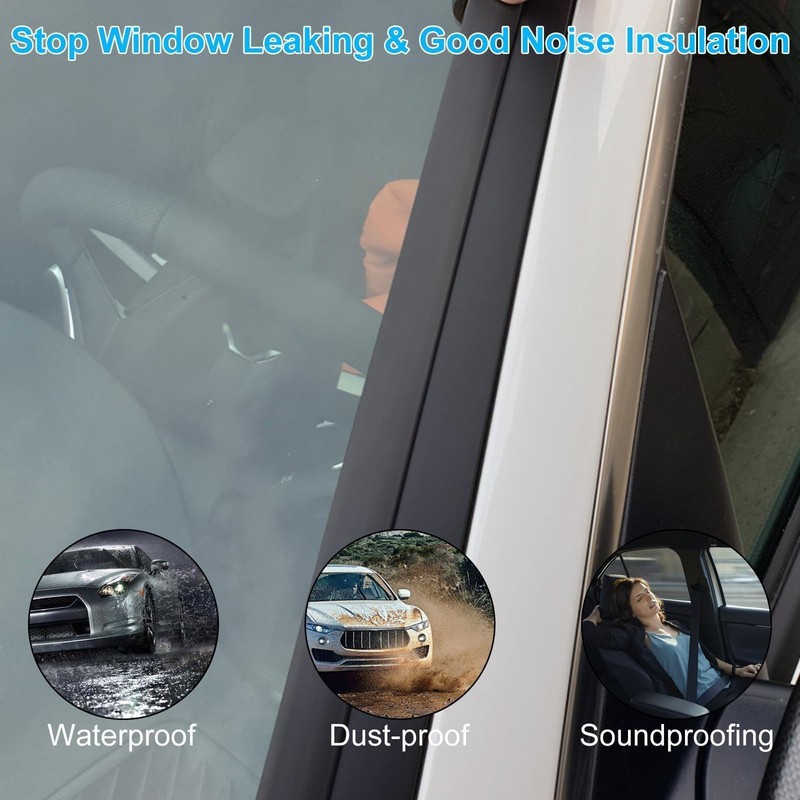 EEEKit 5M/16FT Auto Seal Weather Stripping: Rubber Sealing Strip Trim