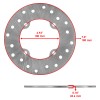 Caltric Rear Brake Disc Rotor W/ Caliper For Can-Am Outlander