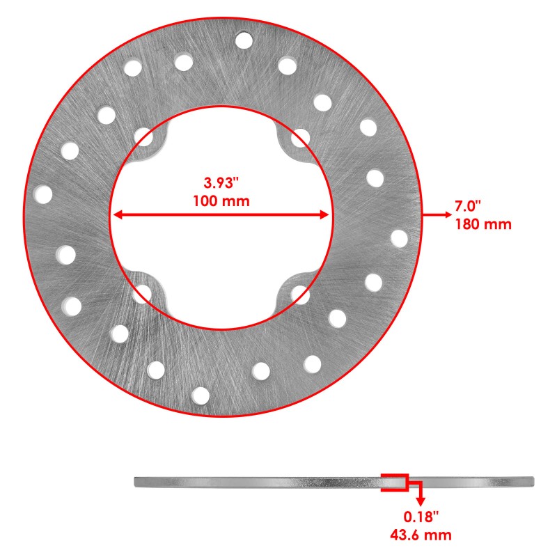 Caltric Rear Brake Disc Rotor W/ Caliper For Can-Am Outlander