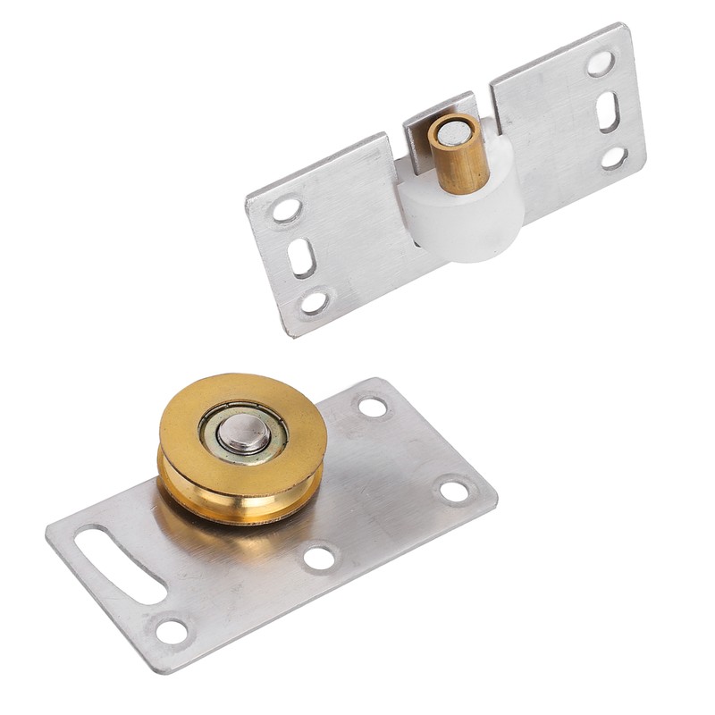 2 Sets Sliding Door Roller Brass Stainless Steel Pulley for