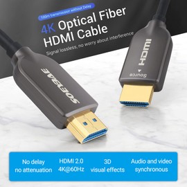 SOEYBAE 4K Fiber Optic HDMI Cable 30M HDMI 2.0 Cable 4K @ 60Hz HDR/Ultra HD 4:4:4 HDCP2.2 19Gbps Super Fast Transmission