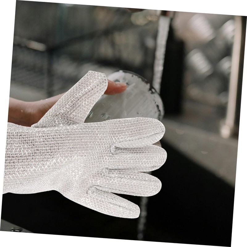 CHILDWEET 1pair Dishwashing Gloves for Kitchen Cleaning Oil Multi-Functional Long