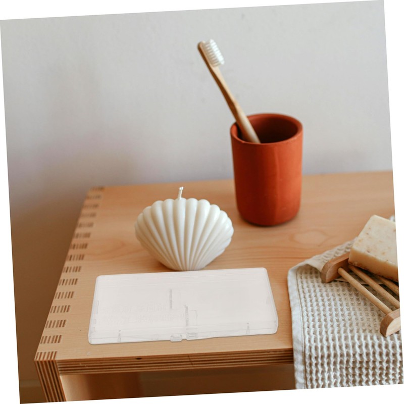 FOMIYES 10pcs Interdental Brush Storage Box Small Rectangular Transparent Case