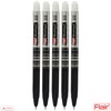 FLAIR Marathon 5 x 0.7mm BLACK Ballpoint Pens Smooth Longer