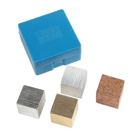 Milageto Density Cube Set, Iron,Wooden,Copper, Aluminum Cube,Portable Learning Teaching Tool for Lab Experiment Scientific for School