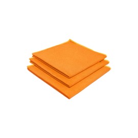 König & Söhne Premium Window Cleaning Cloths, Streak-Free, Lint-Free, Cleaning Cloths without Cleaning Agents, Only Clean with Water, Orange, Set of 3, 40 cm x 40 cm (15.74 x 15.74 Inches)