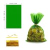 FAZHBARY 100 PCS Green Cellophane Bags Treat Bags Plastic Bags