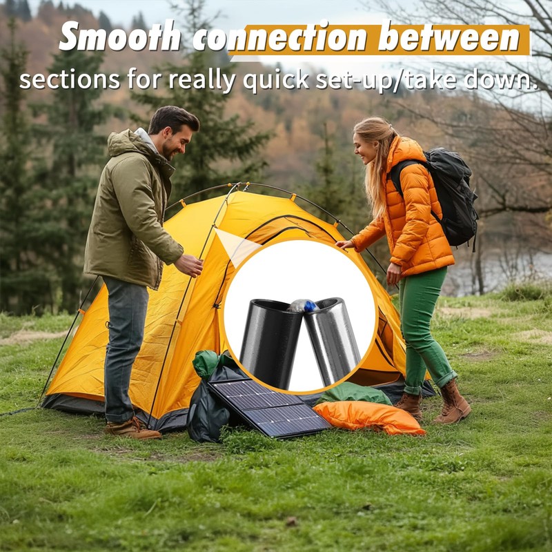 MI CASA Tent Tarp Poles 4.3m Universal 13 Sections Tent