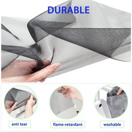 Xhfhenhce Window Screen Mesh Replacement,Durable Washable Fiberglass Mesh Screen,High Visibility,UV Protection,Easy to Cut & Install Insect Screen Net for Windows,Doors,Sun Rooms,36" x 79" Charcoal