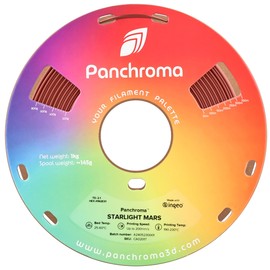 Polymaker Panchroma Color Changeable Starlight Red PLA 3D Printer Filament 1.75mm, Different Color by Light, Barely Visible Layer Lines - Panchroma Starlight Mars PLA Metallic 1.75mm (+/- 0.03mm)