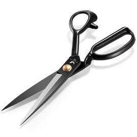 Tijeras para tela Tijeras de confección de costura de 25,4cm Afilado profesional para la confección de materias primas de cuero - Tijeras de sastre de acero al carbono de Japón (diestros)